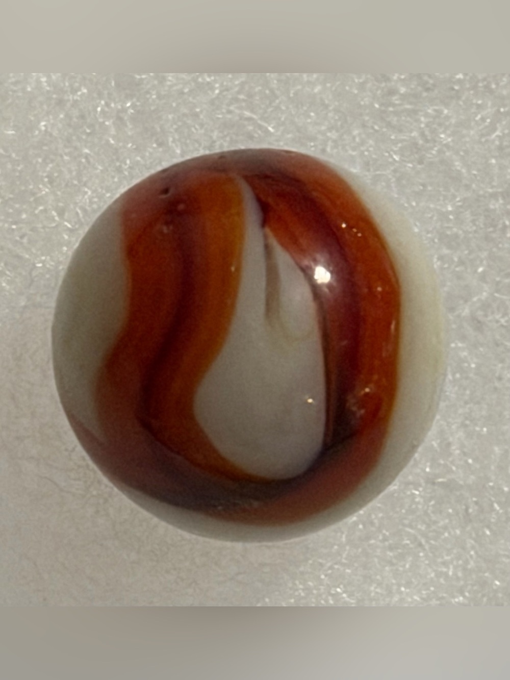 Vintage Marble Akro silver oxblood marble